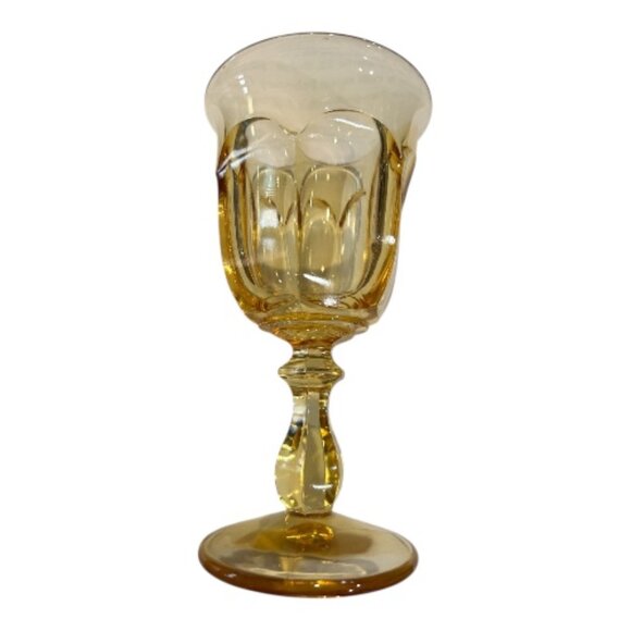Old Williamsburg Yellow Water Goblet - Four Goblets - Picture 1 of 5